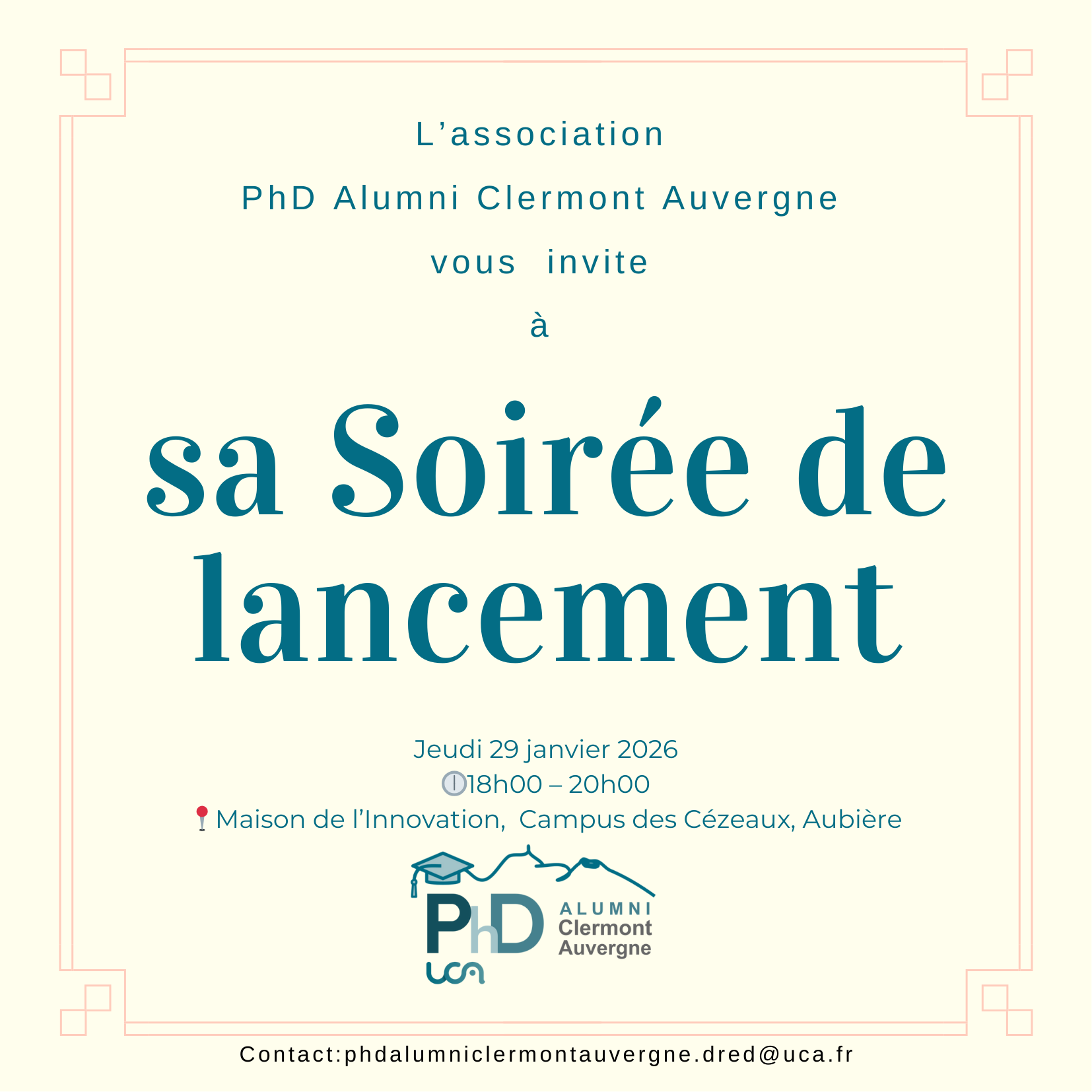 Save the date soirée de lancement